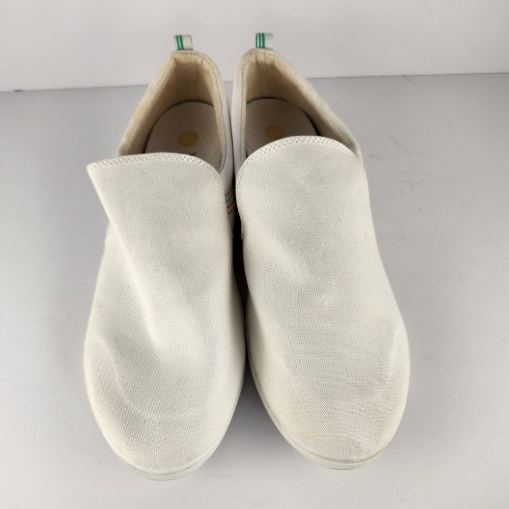 Vionic Beach Women's Comfort Minimalist White Canvas Flats Size 12 - Picture 6 of 8